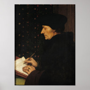 Poster Portrait de Desiderius Erasmus
