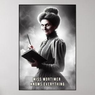 Poster Portrait de Directrice d'École Creepy de l'Ère Vic