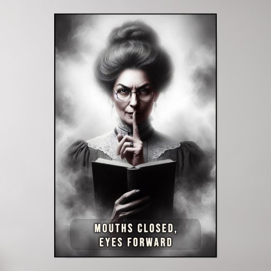 Poster Portrait de directrice d'école victorienne effraya (Devant)