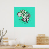 Poster Portrait de Dogue Vert (Cuisine)