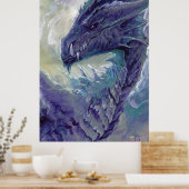 Poster Portrait de dragon : violet (Cuisine)