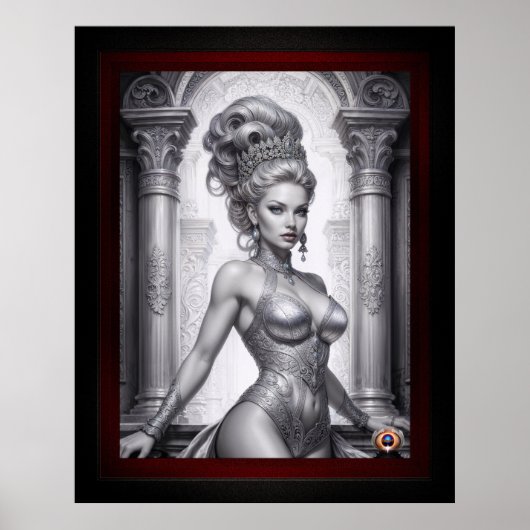 Poster Portrait de Drusella Arkaevis AI Art par Xzendor7 (Devant)