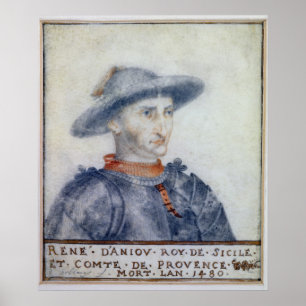 Poster Portrait de duc de Rene I de l'Anjou