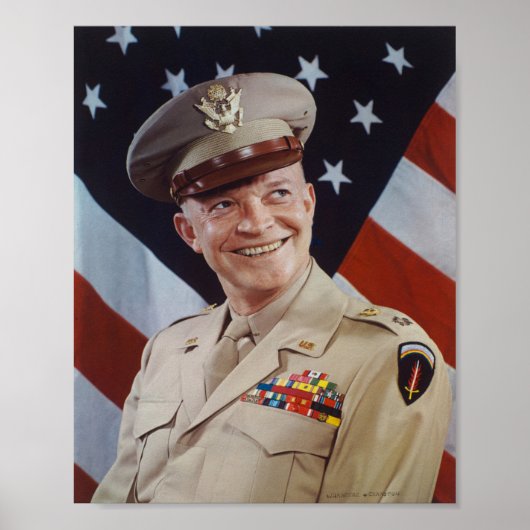 Poster Portrait de Dwight D Eisenhower (Devant)