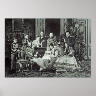 Poster Portrait de famille de l'empereur Alexandre II