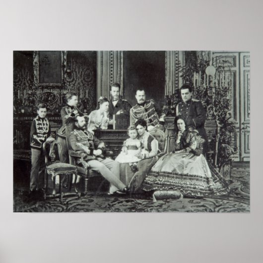Poster Portrait de famille de l'empereur Alexandre II (Devant)