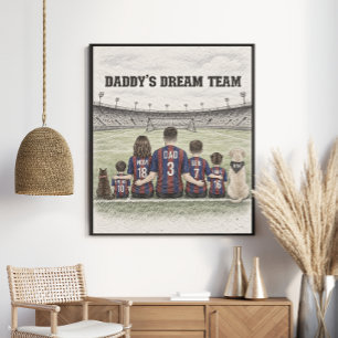Poster Portrait de famille de l'équipe de football de Pap