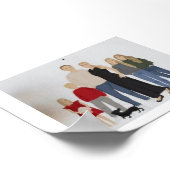Poster Portrait de famille personnalisé (Coin)