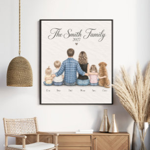 Poster Portrait de famille personnalisé 2027