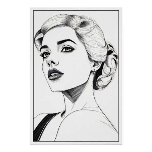 Poster Portrait de femme (Devant)