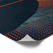 Poster Portrait de femme abstrait moderne avec fleurs (Coin)