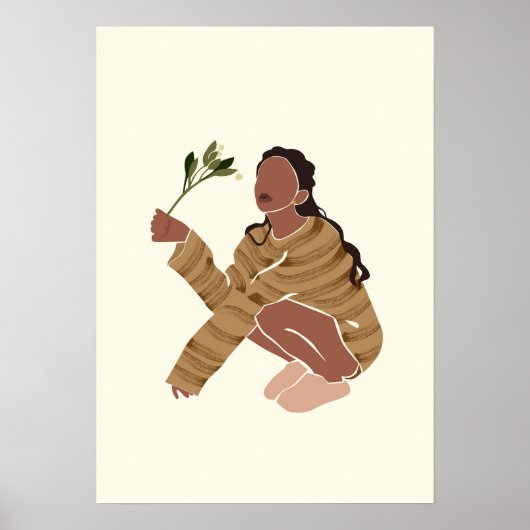 Poster Portrait de femme Abstraite (Devant)