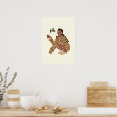 Poster Portrait de femme Abstraite (Cuisine)