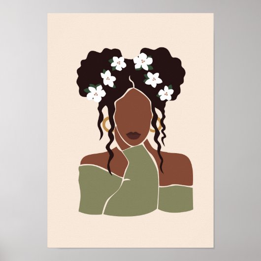 Poster Portrait de femme Abstraite (Devant)