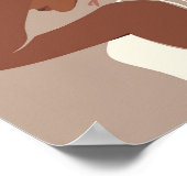 Poster Portrait de femme Abstraite Boho (Coin)