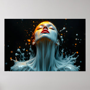 Poster portrait de femme de mode Fine Art