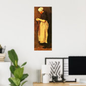 Poster Portrait de femme de Scheveningen par Vincent van (Bureau à domicile)