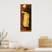 Poster Portrait de femme de Scheveningen par Vincent van (Cuisine)