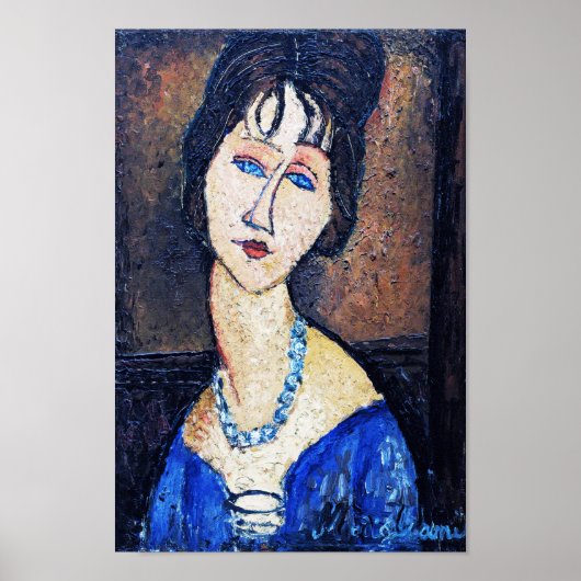 Poster Portrait de femme, Modigliani (Devant)