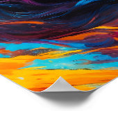 Poster Portrait de femme néo-psychédélique (Coin)