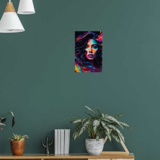 Poster Portrait de femme néo-psychédélique (Salon 1)