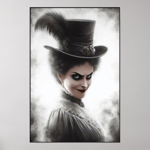 Poster Portrait de femme victorienne mystérieuse Art