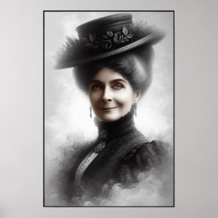 Poster Portrait de femme victorienne mystérieuse Art