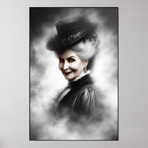 Poster Portrait de femme victorienne mystérieuse Art