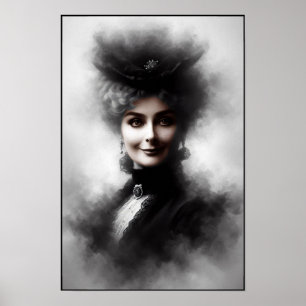 Poster Portrait de femme victorienne mystérieuse Art