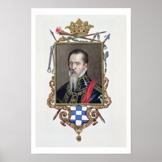 Poster Portrait de Ferdinand Alvarez de Toledo Duc d'Al (Devant)