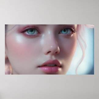 Poster Portrait de fille flou 5