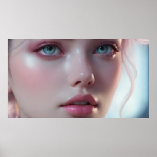 Poster Portrait de fille flou 5 (Devant)