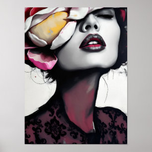 Poster Portrait de fleurs