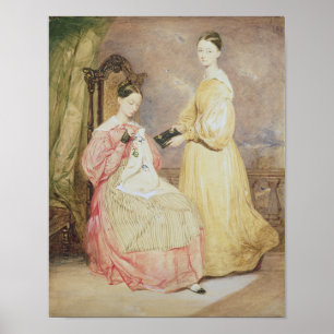 Poster Portrait de Florence Nightingale et de elle