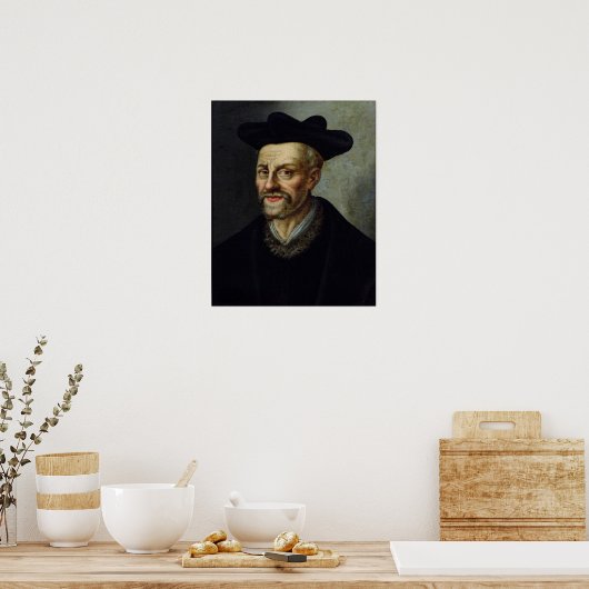 Poster Portrait de François Rabelais (Cuisine)