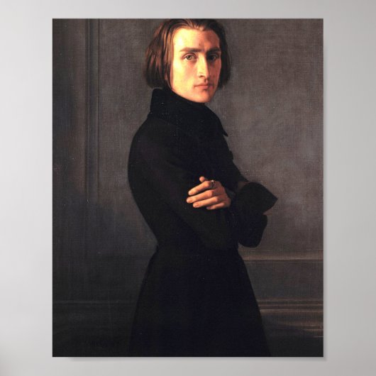 Poster Portrait de Franz Liszt (Devant)
