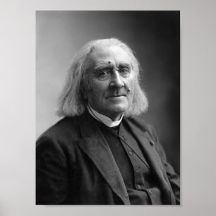 Poster Portrait de Franz Liszt de compositeur - 1886