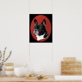 Poster Portrait de French Bulldog (Cuisine)