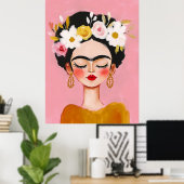 Poster portrait de Frida Kahlo (Bureau à domicile)