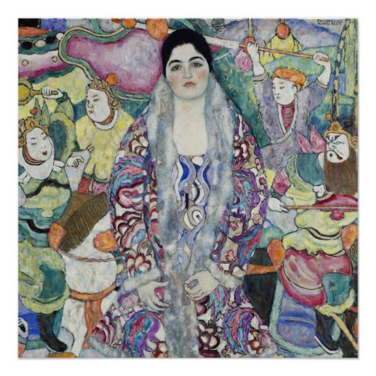 Poster Portrait de Friederike Maria par Gustav Klimt (Devant)