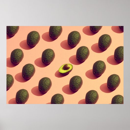 Poster Portrait de fruits Avocado (Devant)