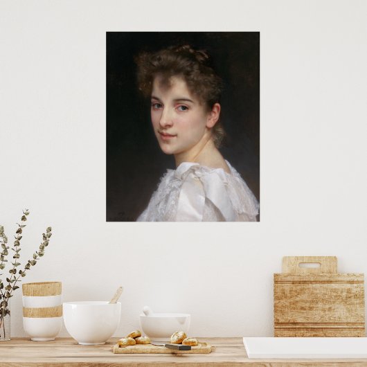 Poster Portrait de Gabrielle Cot Bouguereau Canvas (Cuisine)