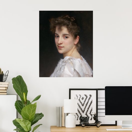 Poster Portrait de Gabrielle Cot Bouguereau Canvas (Bureau à domicile)