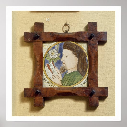 Poster Portrait de Geoffrey Chaucer (c.1340-1400) (cerami (Devant)