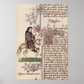 Poster Portrait de Geoffrey Chaucer fac-similé (Devant)