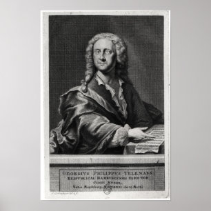 Poster Portrait de Georg Philipp Telemann