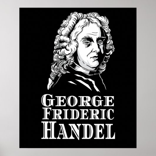 Poster Portrait de George Frideric Handel (Devant)