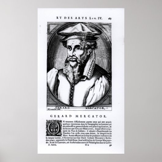 Poster Portrait de Gerard Mercator (Devant)