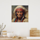 Poster Portrait de Geronimo, chef de guerre indien (Cuisine)