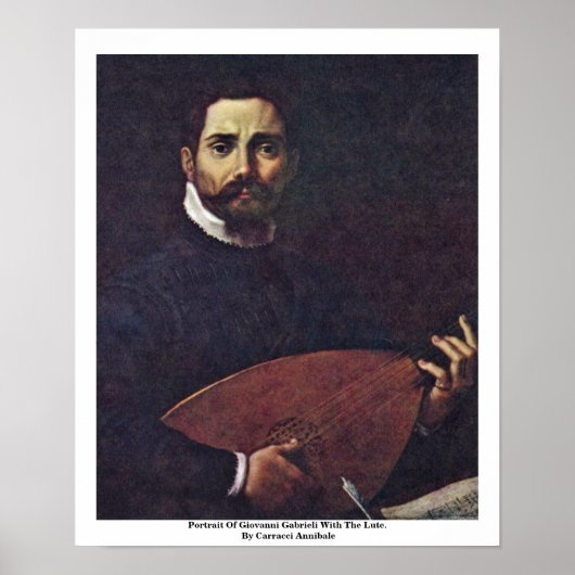 Poster Portrait De Giovanni Gabrieli Avec La Lute (Devant)